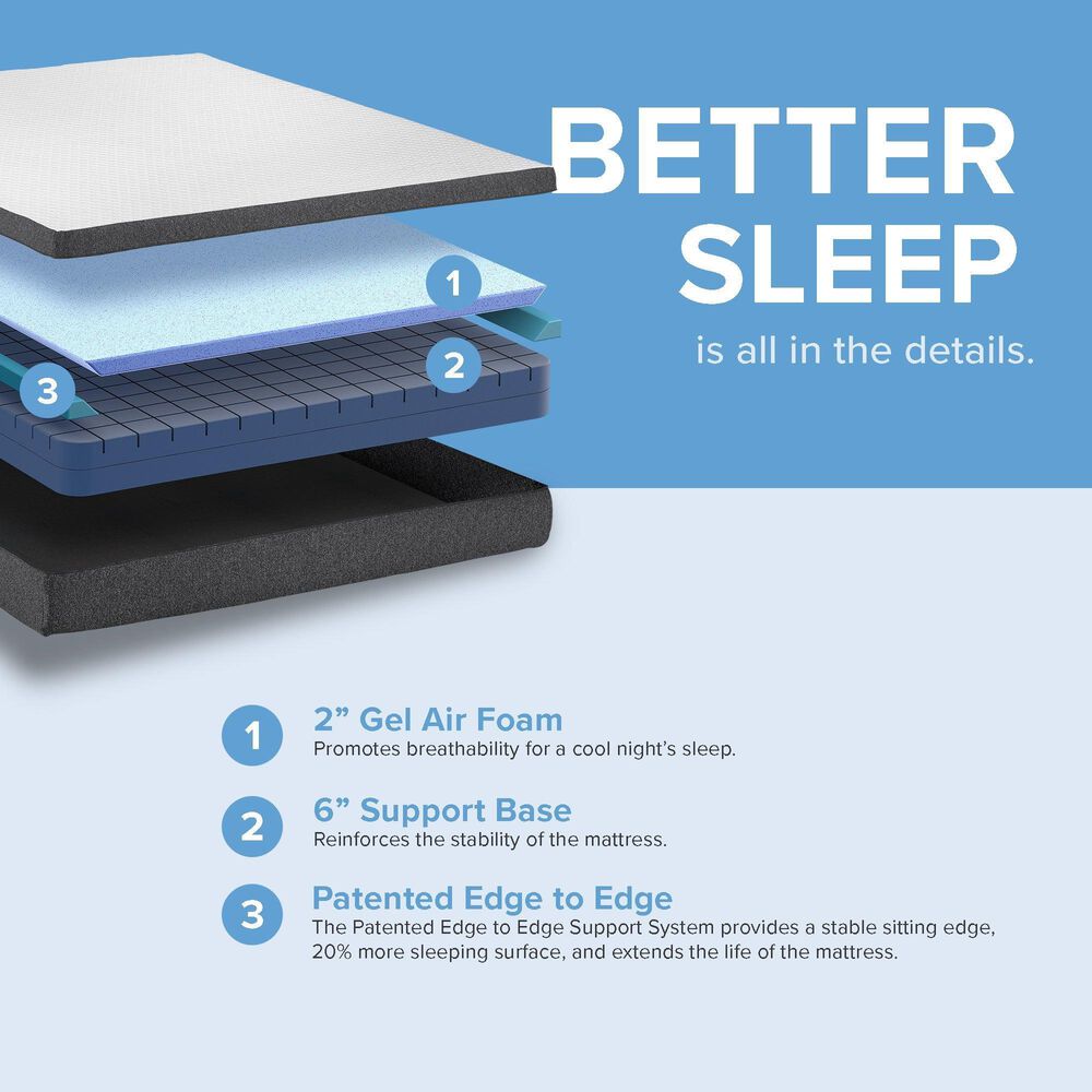 Hearth and Haven Southbay Daisy Firm Memory Foam Queen Mattress, , large