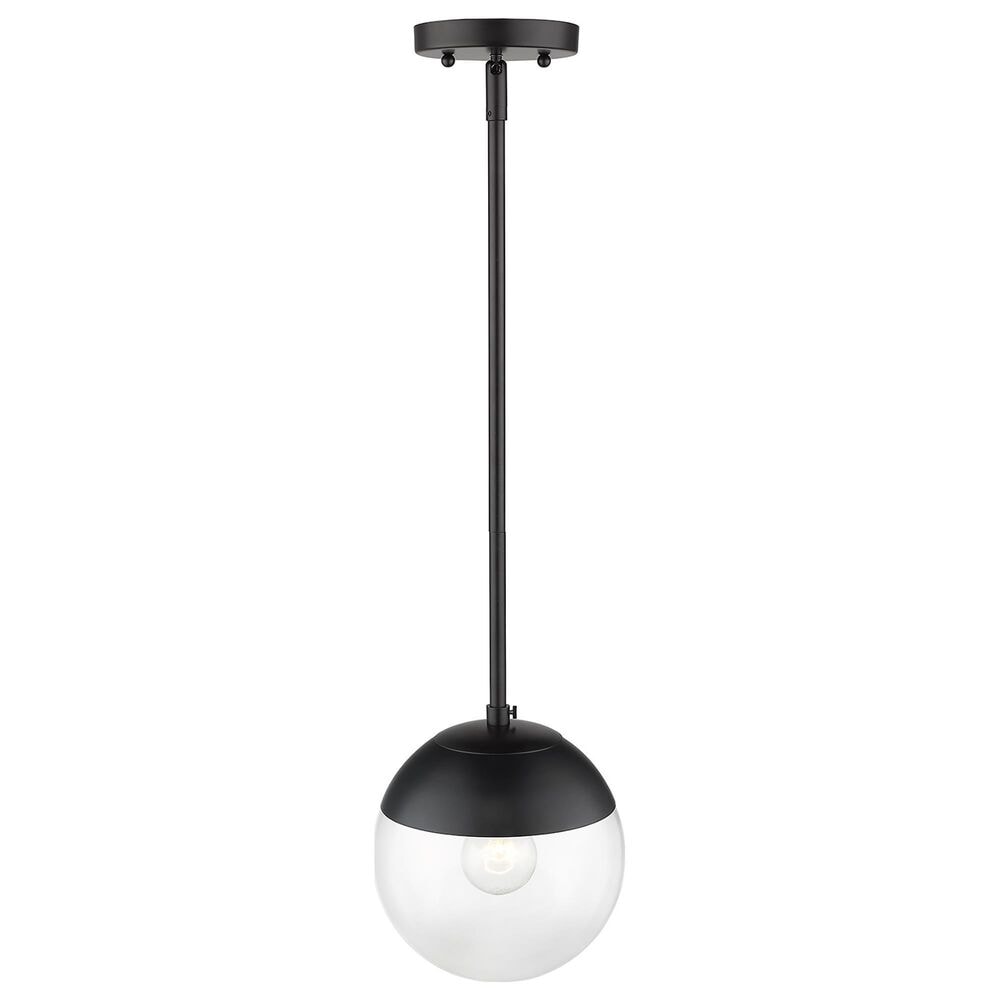 Golden Lighting Dixon Small Pendant with Rod in Matte Black, , large