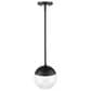 Golden Lighting Dixon Small Pendant with Rod in Matte Black, , large