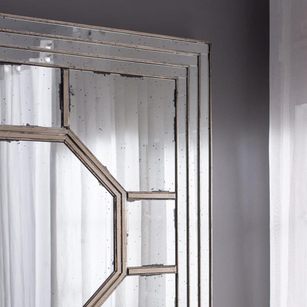 A&amp;B Home Irving Wall Mirror in Sliver and Weathered Gold, , large