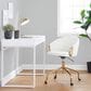 Lumisource Claire Task Chair with White Cushion in Gold, , large