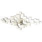 Maple and Jade 21" x 48" Glass Geometric Wall Mirror with Square Mirrors in Silver, , large