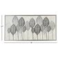 Maple and Jade 27" x 55" Leaf Canvas Wall Art with Frame in Black, Gray, Silver, Brown and Green, , large
