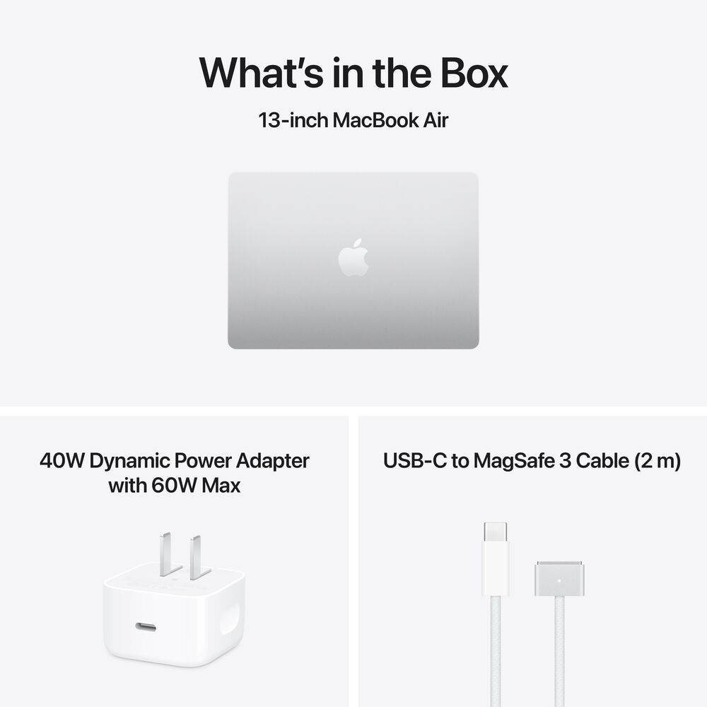 Apple MacBook Air 13-inch Laptop M5 chip - 10 Core CPU - 10 Core GPU - 16GB Memory - 512GB SSD - Silver (Latest Model), , large
