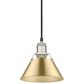 Golden Lighting Orwell 1-Light Small Pendant with Brushed Champagne Bronze Shade in Pewter, , large