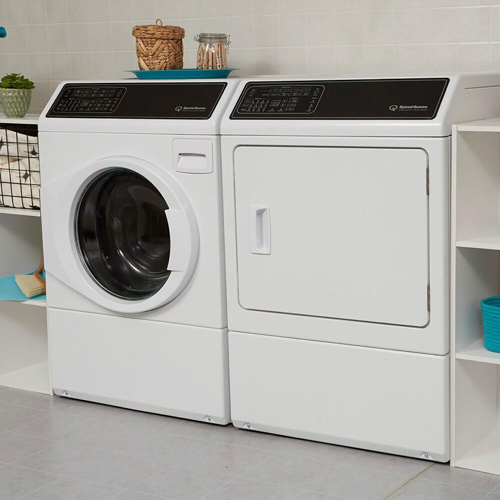Speed Queen 3.5 Cu. Ft. Front Load Washer and 7.0 Cu. Ft. Gas Dryer Laundry Pair in White, , large