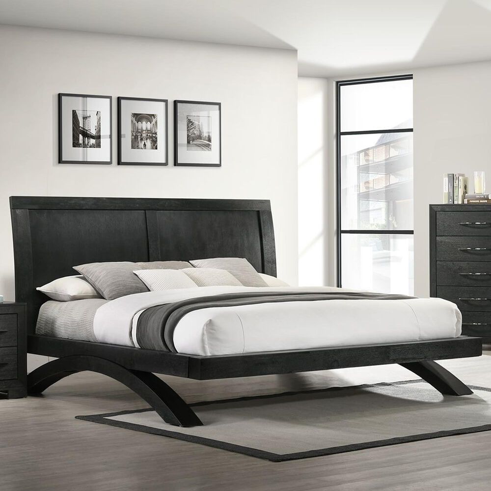 Mayberry Hill Allan Full Platform Bed in Black, , large