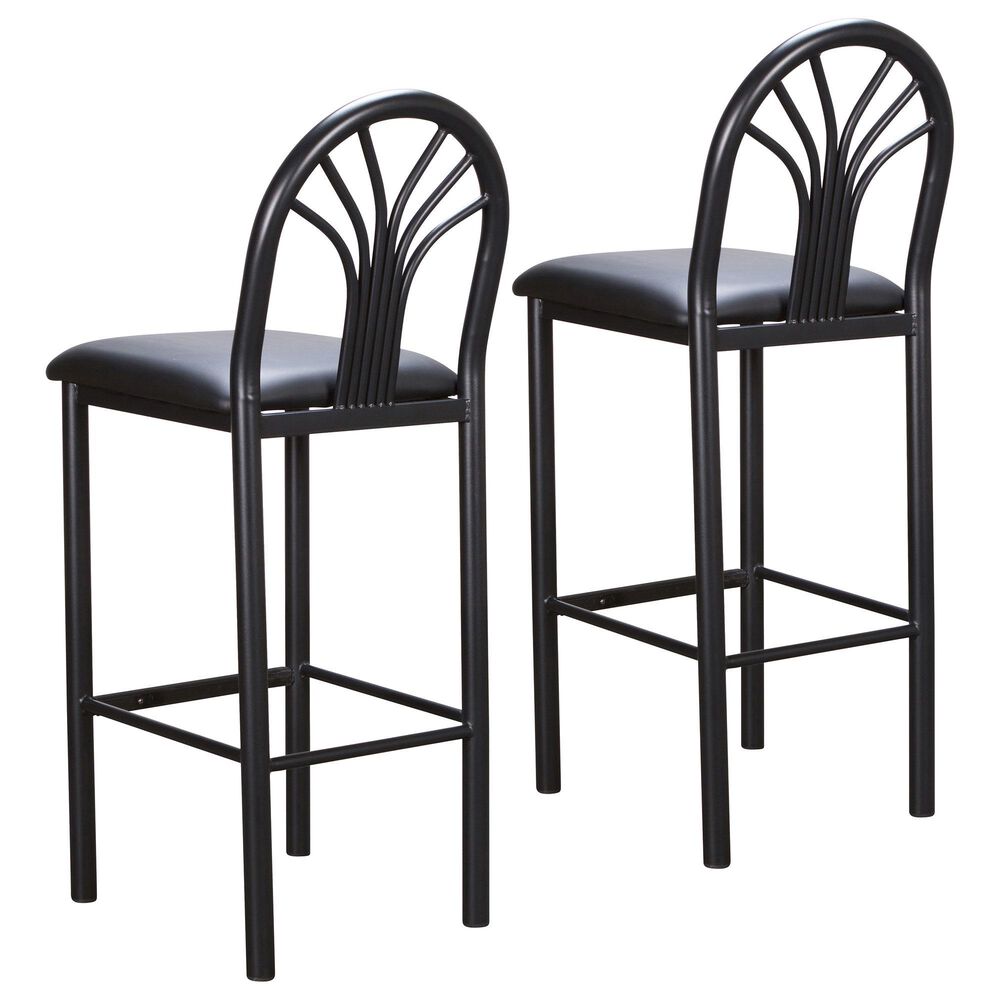 Linon Home Decor Thayer Bar Stool in Black (Set of 2), , large