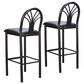 Linon Home Decor Thayer Bar Stool in Black (Set of 2), , large