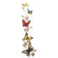 Maple and Jade 45" x 7" Eclectic Butterfly Wall Decor in Green, Blue, Red, Yellow, Brown and Black, , large