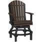 Amish Orchard Adirondack Outdoor Counter Height Swivel Chair in Brazilian Walnut and Black, , large