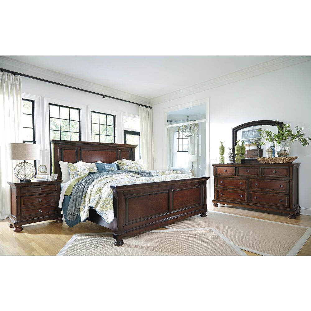 Millenium Porter King Panel Bed in Rustic Brown, , large