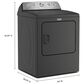 Maytag 7 Cu. Ft. Front Load Electric Dryer with Pet Pro Option in Volcano Black, , large