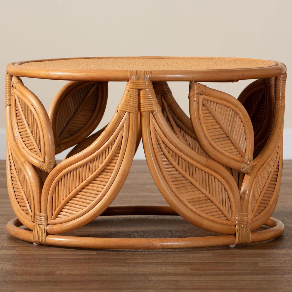 Baxton Studio Raflesia Coffee Table in Light Honey, , large