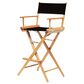 Telescope Casual Furniture World Famous Folding Bar Height Director Chair with Black Canvas in Varnish, , large