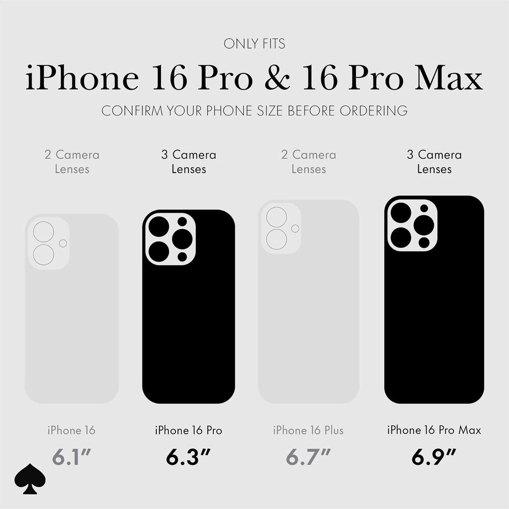 Kate Spade Aluminum Ring Lens Protector for iPhone 16 Pro / iPhone16 Pro Max in Stone, , large