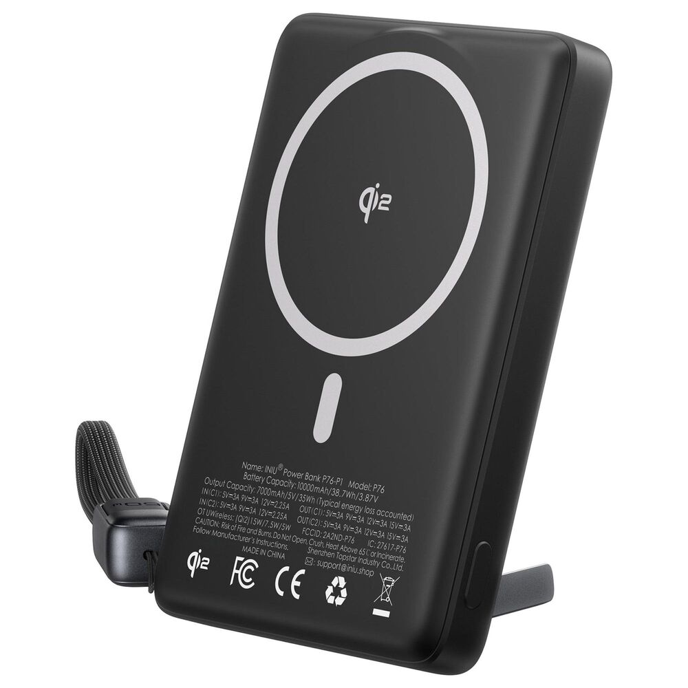 INUI MagPro 10000mAh Slim Power Bank in Black, , large