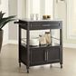 Linden Boulevard Mitchell Kitchen Cart with Granite Top in Black, , large