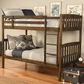 Sable Home Claire Twin over Twin Bunk Bed in Rustic Walnut, , large