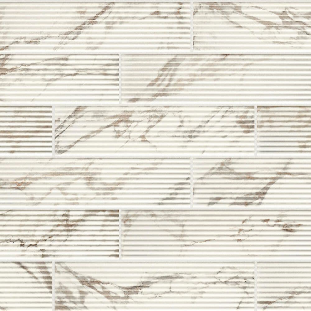 Shaw Tactis Classic Pearl 4" x 16" Ceramic Subway Tile, , large