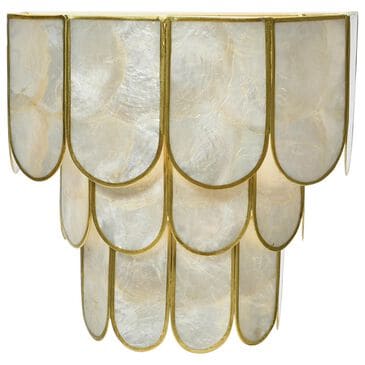 Creative Coop Gatsby 4-Tier Wall Sconce in Natural and Gold, , large