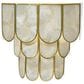 Creative Coop Gatsby 4-Tier Wall Sconce in Natural and Gold, , large