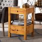 Baxton Studio Azmi 2-Drawer Nightstand in Light Mappa Burl, , large