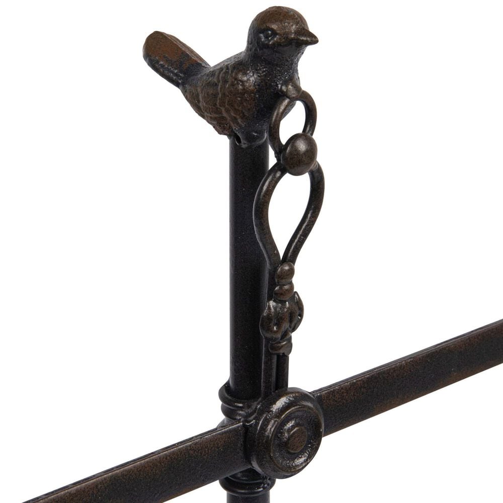 Creative Coop Decorative Antique Iron Balance Scale with Bird in Black, , large