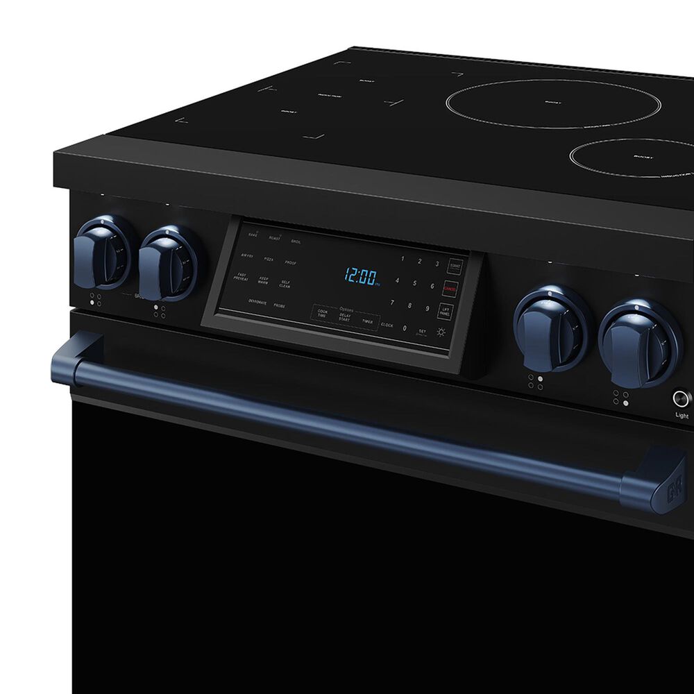Thor Kitchen Gordon Ramsay 4.8 Cu. Ft. Professional Induction Range with Blue Handle Kit in Black, , large