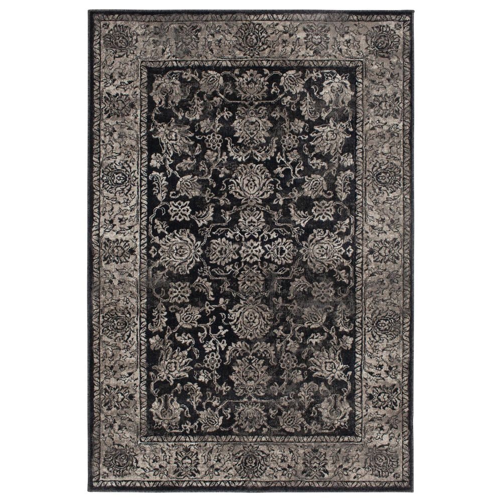 Central Oriental Adore Laney 5" x 7"6" Black and Beige Area Rug, , large