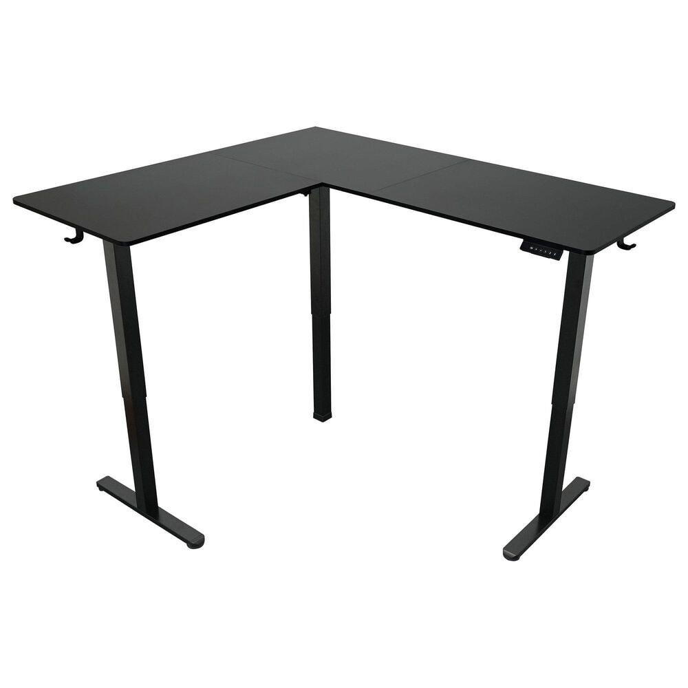 Rta Products Llc Polaris L-Shaped Electric Standing Desk with Spacious Desktop in Black, , large