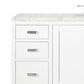 James Martin Vanities Addison 60" Single Bathroom Vanity in Glossy White with 3 cm Eternal Jasmine Pearl Quartz Top and Rectangular Sink, , large