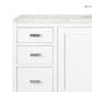 James Martin Vanities Addison 60" Single Bathroom Vanity in Glossy White with 3 cm Eternal Jasmine Pearl Quartz Top and Rectangular Sink, , large
