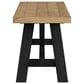 Hawthorne Furniture Hendricks Solid Wood Dining Bench in Rustic Wheat and Raven Black, , large