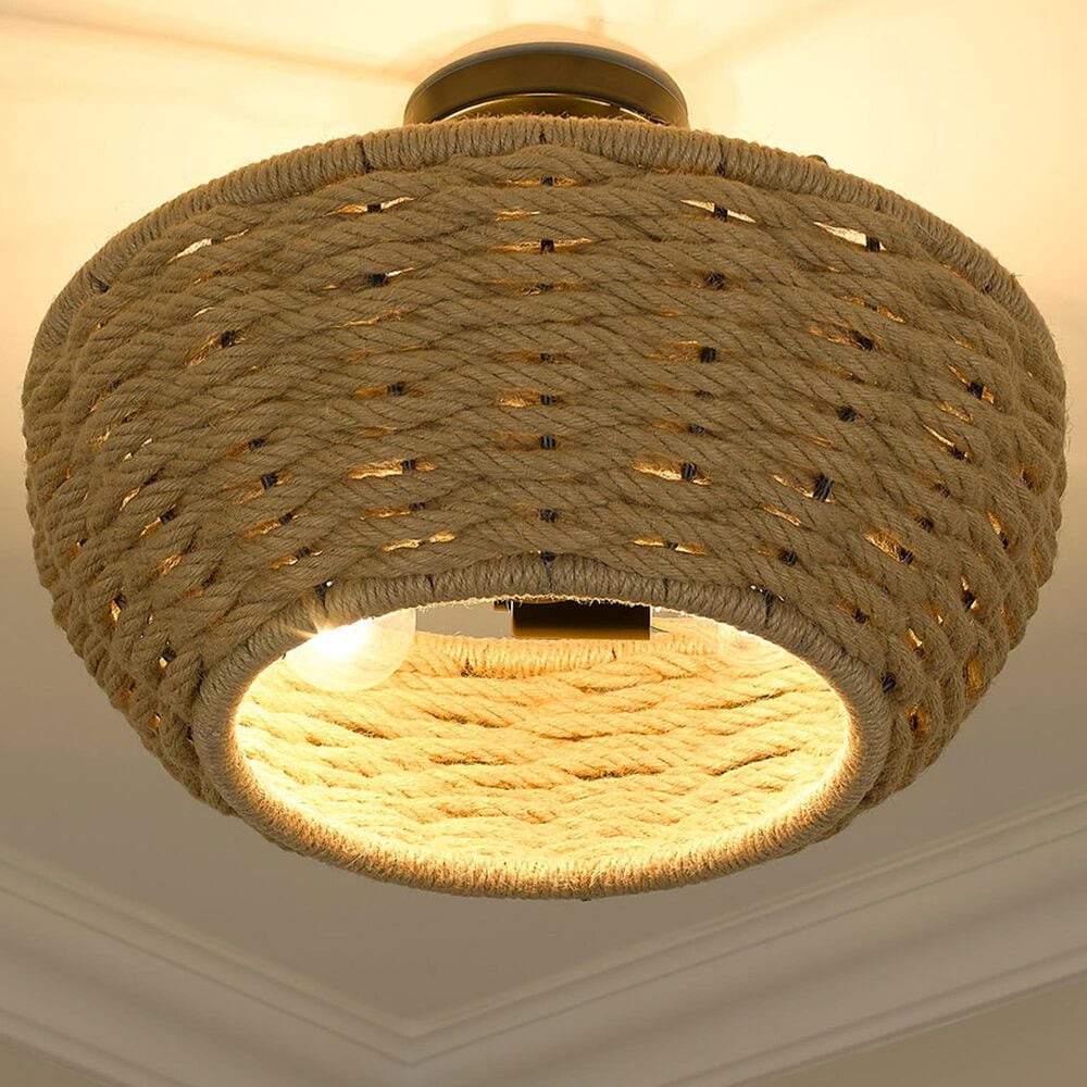 Golden Lighting Hathaway Semi-Flush in Matte Black, , large