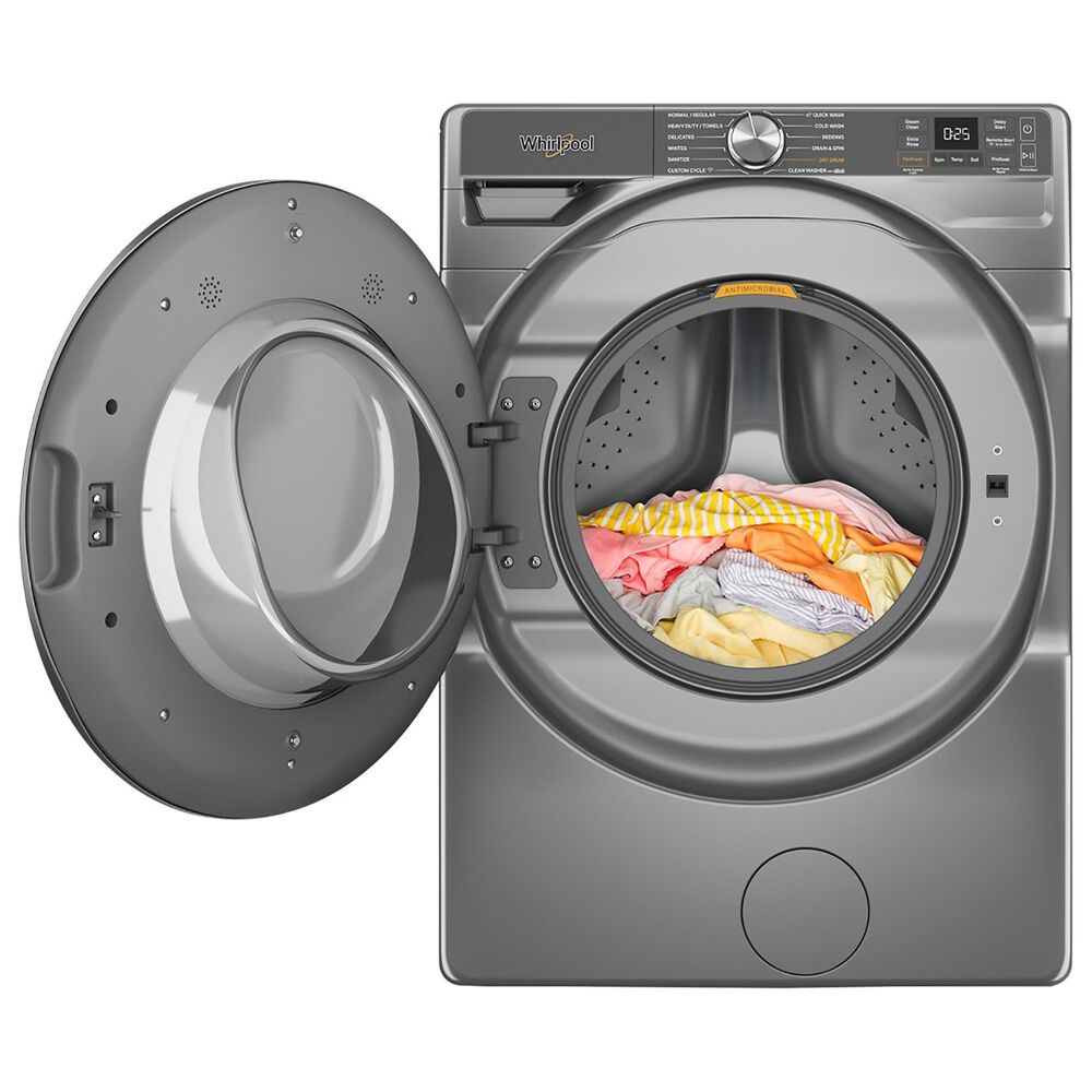 Whirlpool 5.0 cu. ft. Smart Front Load Washer with FreshFlow Vent System in Radiant Silver, , large