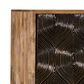 Hooker Furniture Swirl Door 86" Entertainment Console in Brass Foil and Medium Natural, , large