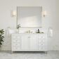 James Martin Vanities Chicago 60" Single Bathroom Vanity in Glossy White with 3 cm Lime Delight Quartz Top and Rectangular Sink, , large