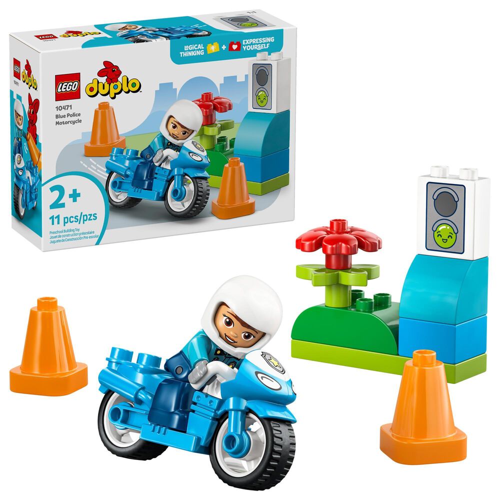 LEGO Duplo Town Police Motorcycle Building Set, , large