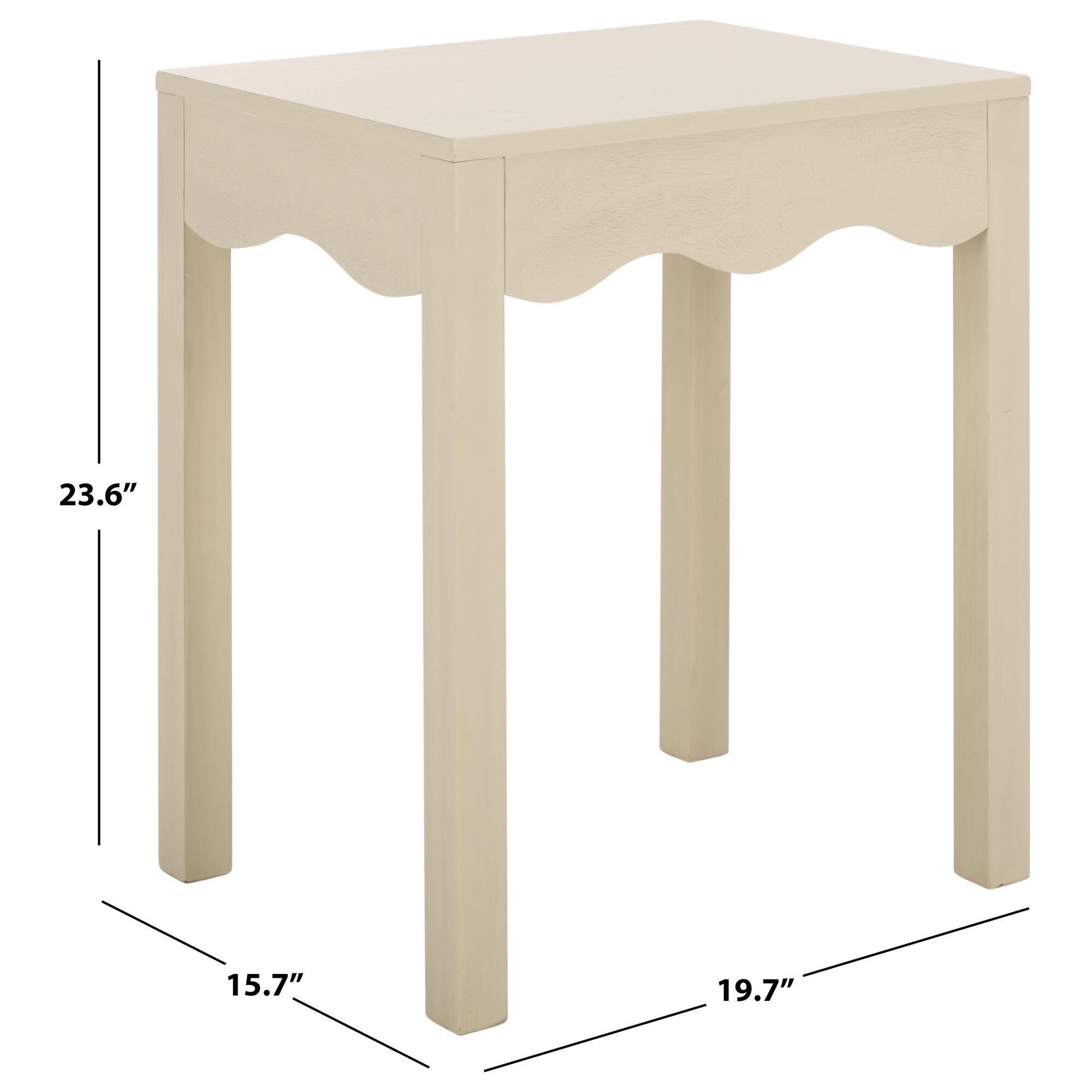 Safavieh Lilith Square Wave End Table in Sand