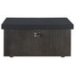 Plank and Hide Rectangular Functional Fire Pit in Wenge and Black, , large