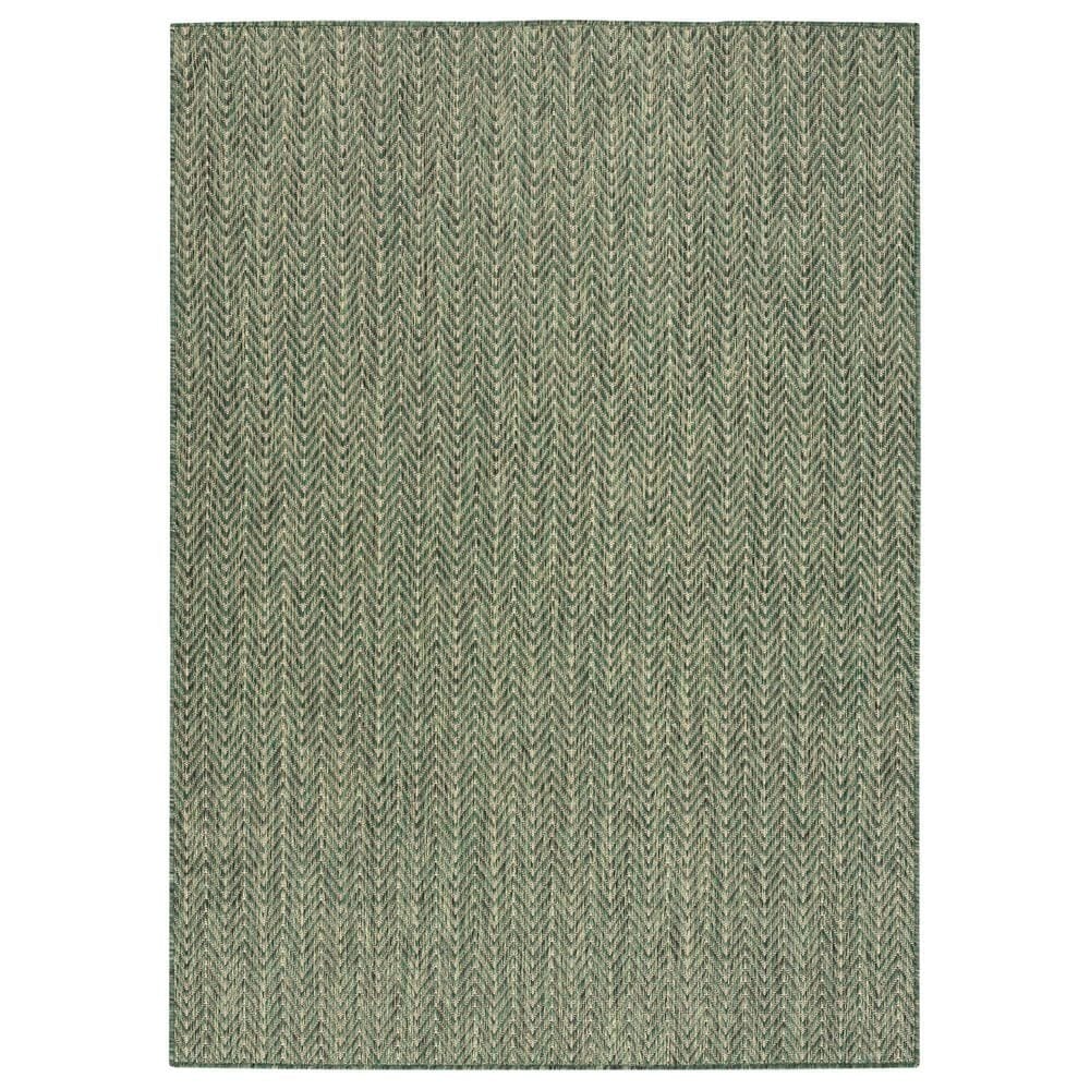 Nourison Horizon HOZ02 Green 6" x 9" Indoor/Outdoor Area Rug, , large