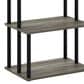 HOMLUX Turn-N-Tube 3-Tier Toolless Kitchen Storage Shelf in French Oak Grey and Black, , large
