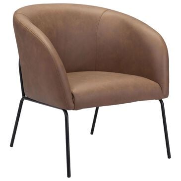 Zuo Modern Quinten Accent Chair in Vintage Brown and Gold, , large