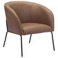 Zuo Modern Quinten Accent Chair in Vintage Brown and Gold, , large