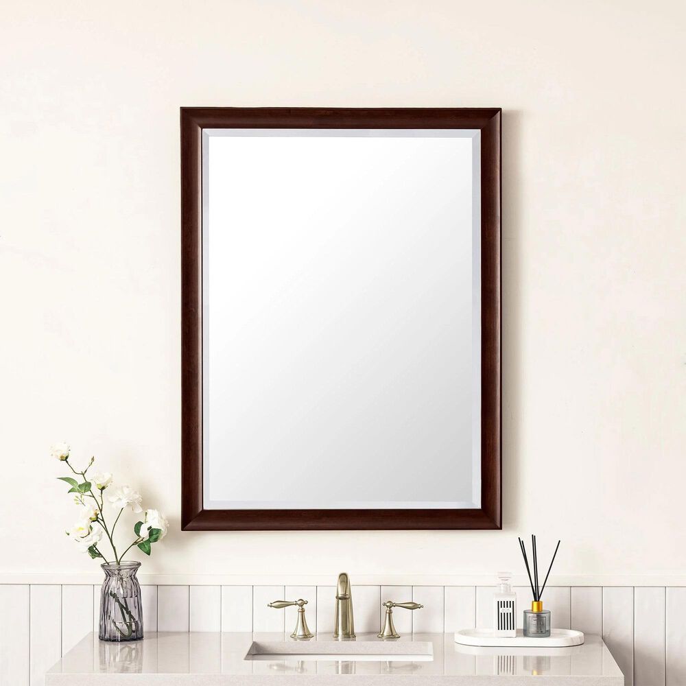 James Martin Vanities Glenbrooke 30&quot; Rectangular Mirror in Burnished Mahogany, , large