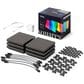 Twinkly 5+1 Square Starter Blocks, 64 RGB Pixels, 6x6 in., Black, BT+WiFi, Gen II, IP20, , large