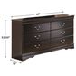 Ashley Huey Vineyard 6-Drawer Dresser and Mirror in Black, , large