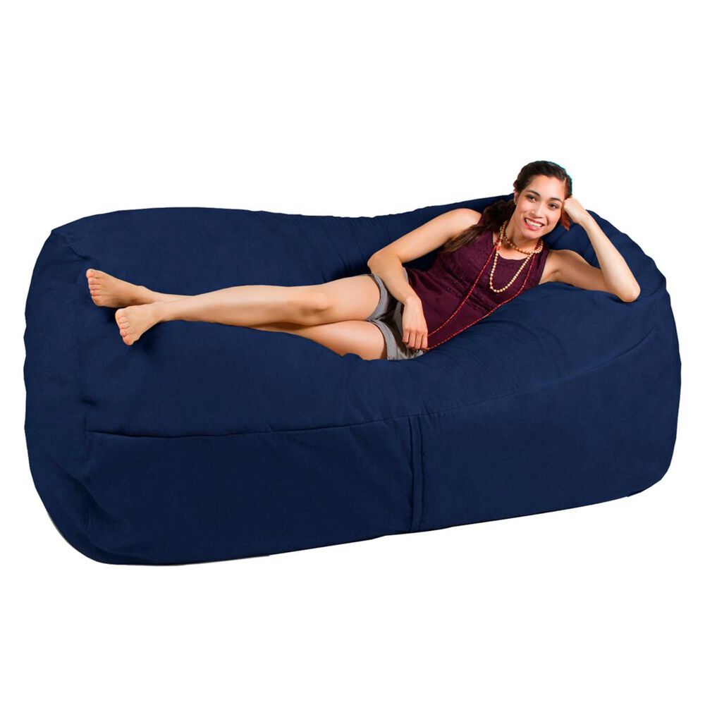 Jaxx 7&#39; Giant Bean Bag Sofa in Navy, , large