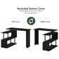 HOMLUX 3-Tier Shelves L-Shape Computer Desk in Americano and Black, , large
